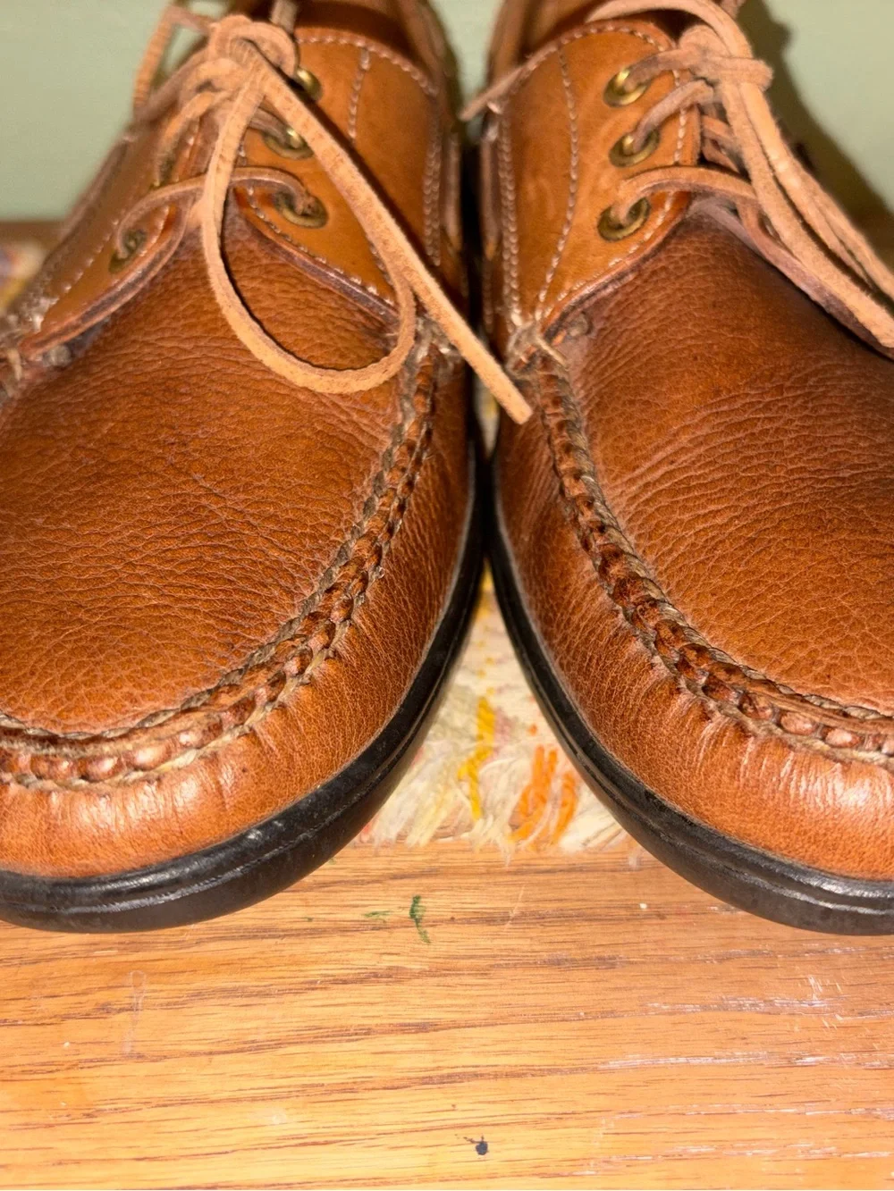 Orvis Men's Brown Leather Boat Shoes